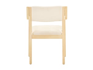 Ensemble de 2 chaises de salle à manger avec accoudoirs 53x45,5x77 cm design scandinave en bois blanc