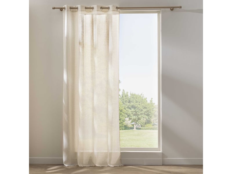  Rideau voilage à œillets sanya 140x280cm naturel  - Conforama A