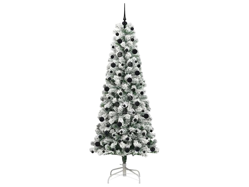 Sapin de noël, arbre de noël artificiel à branches articulées vert et blanc cf61134 - Conforama D