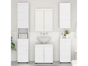 Armoire murale de salle de bain, cabinet de salle de bain tulum blanc 37 x 24,5 x 86 cm cf65199