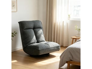 Fauteuil fixe pivotant    Polyester gris vendu A l'unité