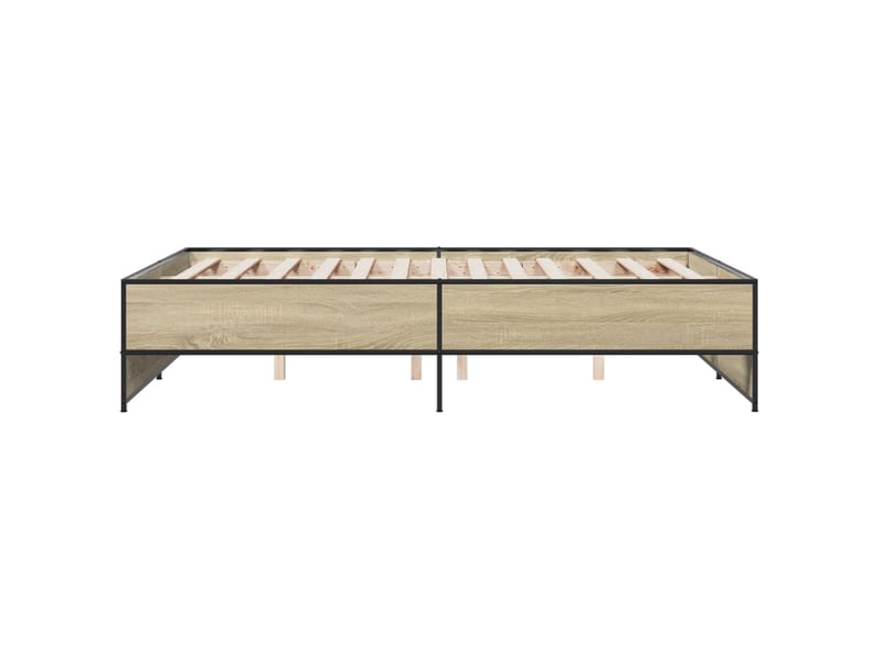  Lit double- lit adulte -  cadre de lit sans matelas chêne sonoma 120x190 cm  - Conforama D