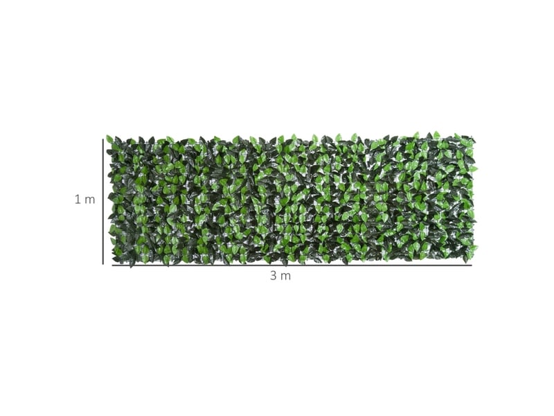  Brise-vue végétal artificiel 300 x 100 cm – vert foncé – feuillage décoratif extérieur modulable à découper  - Conforama C