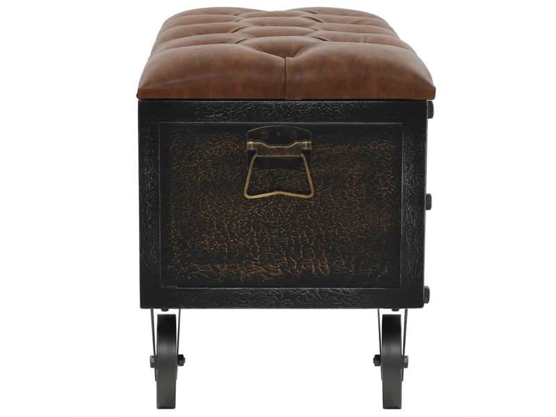  Banc chambre, banc de rangement avec roulettes 80,5 cm bois de sapin massif  - Conforama C