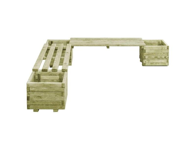  Banc de jardin à jardinières 196 cm bois de pin imprégné 02_0001365  - Conforama B