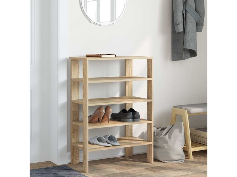  Meuble à chaussures, étagère à chaussures chêne sonoma 61x32x87,5 cm bois ingénierie  - Conforama C