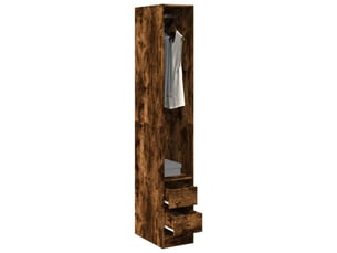 Garde-robe, armoire de rangement chêne fumé 30x50x200 cm bois d'ingénierie shl91035
