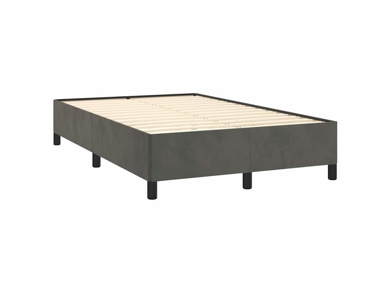  Lit double- lit adulte -  cadre de lit sans matelas gris foncé 120x190 cm velours  - Conforama B