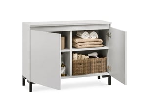 Buffet 2 porte(s)   DMORA Mimakasa - 100 cm coloris gris 