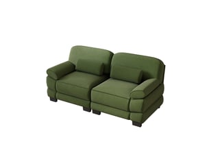 Canapé 2 places modulaire,194x88,5x94 cm,velours côtelé,vert