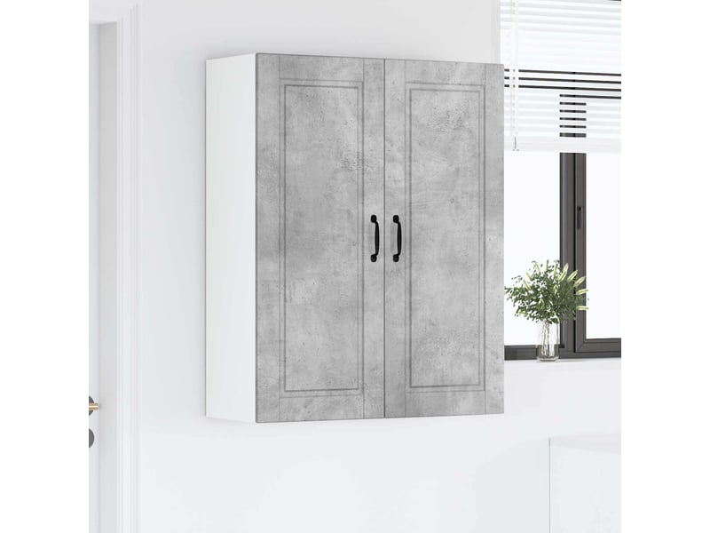Meuble mural de cuisine, armoire de cuisine gris béton 80x31x100cm shl3374 - Conforama D