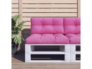 Lot de 2 coussins de palette, coussins de canapé rose tissu cf59598