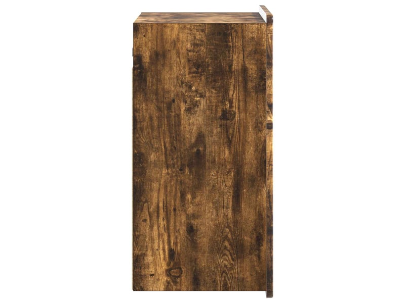  Armoire murale salon, meuble de rangement chêne fumé 59 x 31 x 64 cm bois d'ingénierie  - Conforama E