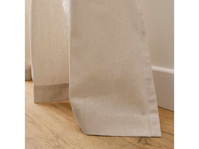  Rideau à œillets 140 x 240 cm cotonpolyester top tissé pompons stripe 1613146 - Conforama C