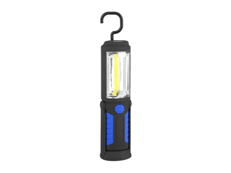 2200mah cob led 650lm 3w lampes de poche led magnétiques lampe de travail led rechargeable pour voiture garage atelier camping diy (bleu) - Conforama A