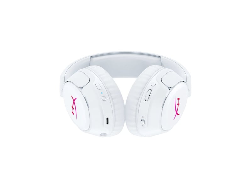  Casque gaming sans fil arceau blanc 2.4 ghz bluetooth 5.3 avec micro perche 10 mm et rgb AADCP19635 - Conforama E