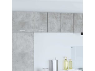 Meuble de rangement, armoire suspendue gris béton et blanc 30x31x40cm