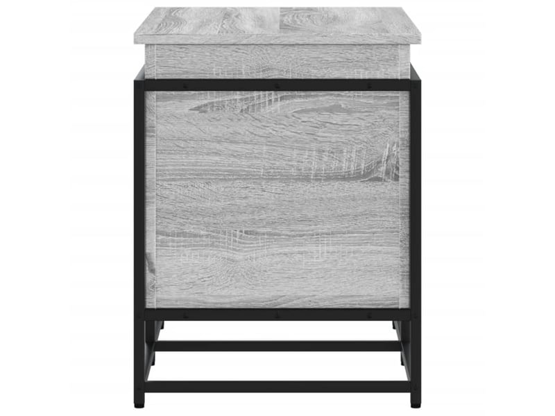  Boîte de rangement, coffre avec couvercle sonoma gris bois d'ingénierie shl11880  - Conforama E