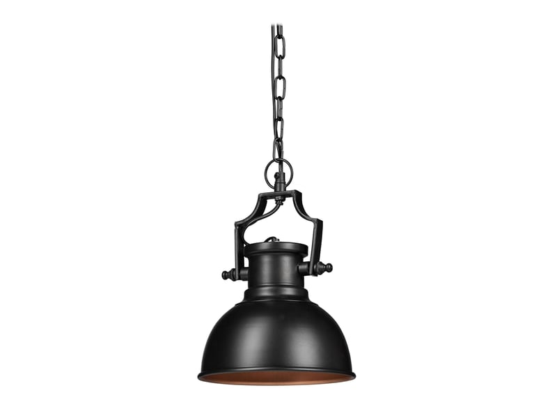  Lampe à suspension industrielle rétro salle à manger 145 x 21 x 21 cm en fer noir 13_0005939  - Conforama A