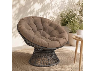Coussin de chaise papasan, coussin d'assise vianen 100 % polyester taupe cf54246