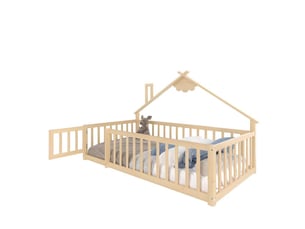 Lit simple 90x190 cm coloris naturel