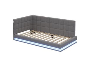 Lit banquette 90x200 cm MAISONORA coloris gris