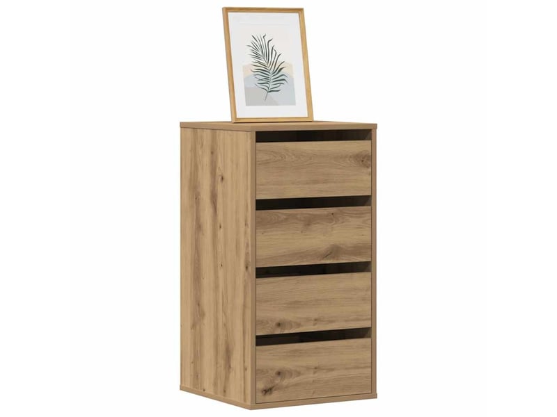  Commode chambre adulte, commode d'angle chêne artisanal 40x41x76 cm bois d'ingénierie  - Conforama C