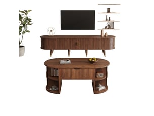 Meuble tv coloris bois foncé 175 cm <strong></strong>  <strong></strong>
