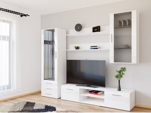 Meuble tv coloris blanc 20 cm <strong></strong>  <strong></strong>