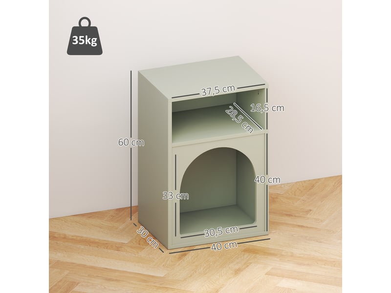  Lot de 2 tables de chevet, table de nuit avec compartiments ouverts, 40 x 30 x 60 cm, design arqué, vert clair  - Conforama C