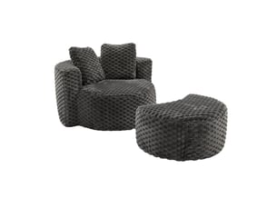 Pouf / repose pied WISHDOR  gris