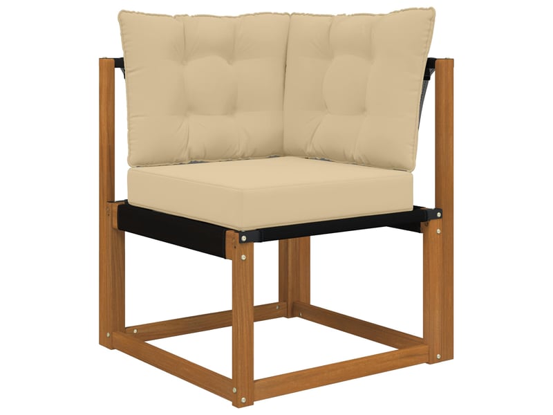 Coussin de canapé d'extérieur, coussin de chaise polyester beige 50,5 x 50,5 cm cf54019 - Conforama C
