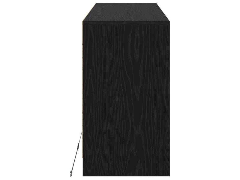 Meuble tv - banc tv - meuble de rangement 91 x 34 x 61 cm chêne noir bois d'ingénierie - Conforama E