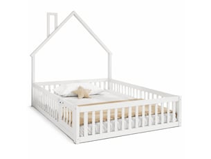 Lit simple 140x190 cm STILVORA   coloris blanc