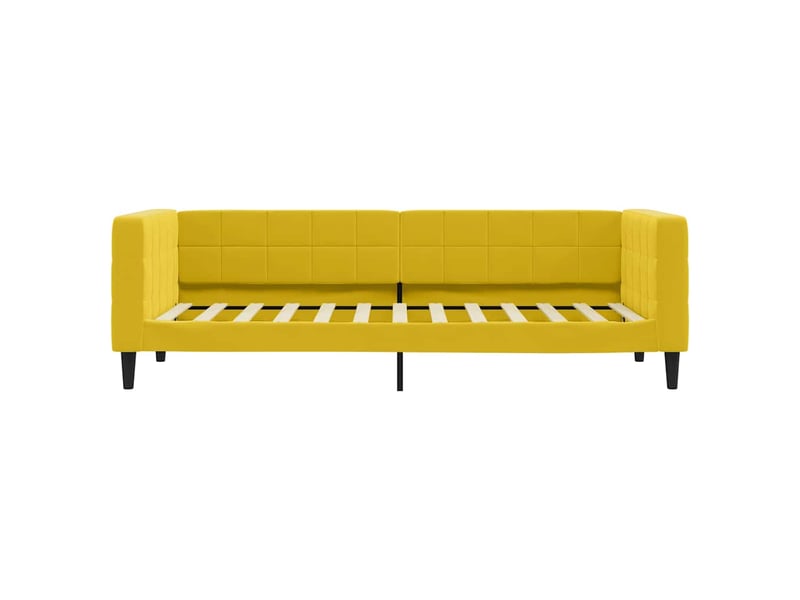  Lit simple- lit adulte -  lit de repos sans matelas jaune 80x200 cm velours  - Conforama B