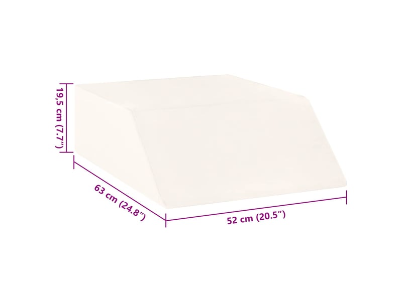  Coussin pour les jambes, oreiller 63 x 52 x 19,5 cm ferme mousse pu blanc cf56582  - Conforama E