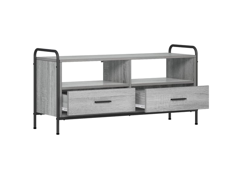  Meuble tv moderne, banc tv 67,5x33x50 cm sonoma gris bois d'ingénierie shl24001  - Conforama C