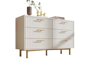 Buffet 0 porte(s) 6 tiroir(s) BGSRYAO - 120 cm coloris blanc