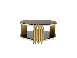 Table basse rond(e) coloris noir URBAN MEUBLE  - 80 cmx80 cm