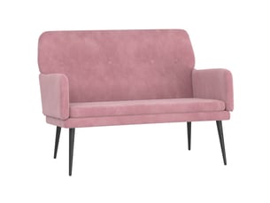 Banc chambre, banc de lit rose 108x79x79 cm velours shl28921