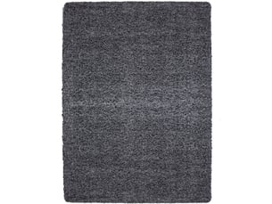 Shaggy - tapis uni à poils longs - gris 140 x 200 cm
