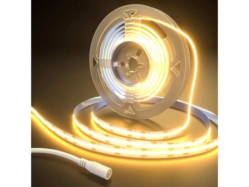  Bande lumineuse à led cob, bande lumineuse à led blanc chaud 12v, 5m - rwluminaires et éclairage›luminaires intérieur›éclairag  - Conforama A