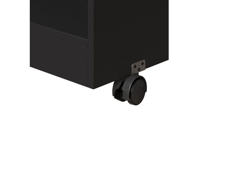  Table bar extensible 135x205 cm avec rangement mdf noir  - Conforama D
