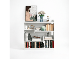 Bibliotheque coloris blanc 4 étagère(s) <strong>DESMIU</strong> <strong></strong> - 90 cm x 91 cm