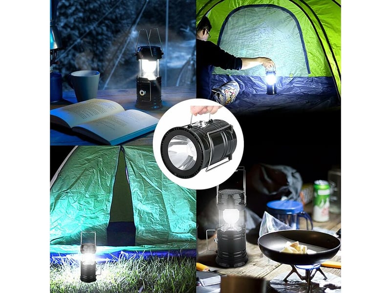  Fonction d'éclairage de camping led lampe de charge étanche pour l'extérieur lampe de camping de charge usb portable, étanche  - Conforama D