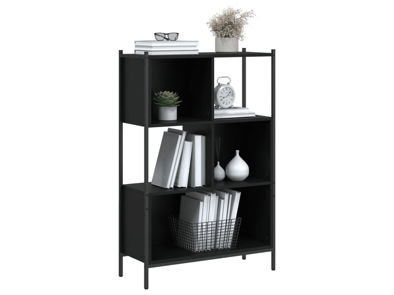  Bibliothèque, meuble de rangement salon noir 72x28x109 cm bois d'ingénierie  - Conforama D