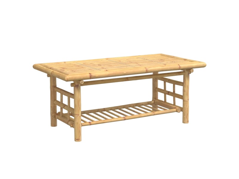  Table basse rectangulaire | table de salon 110x55x45 cm bambou shl7052  - Conforama E