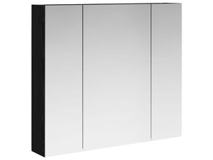 Armoire miroir salle de bain, meuble de rangement chêne noir 80x14.5x70 cm shl4262