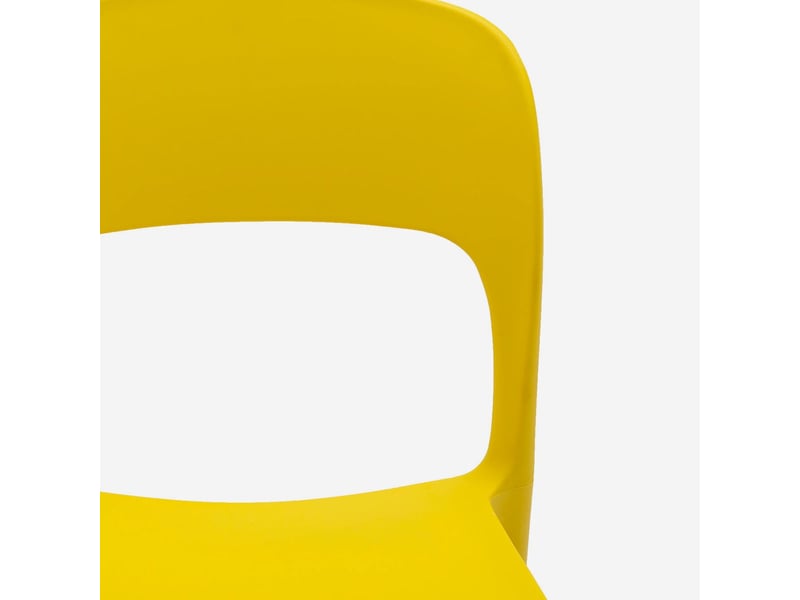  Lot de 2 chaises empilables intérieur et extérieur sirolo - jaune  - Conforama C