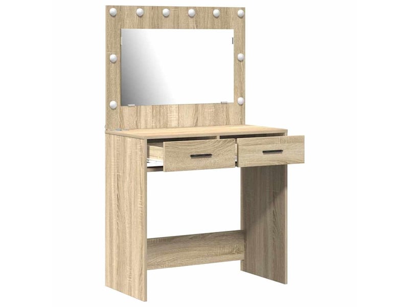  Coiffeuse, table de toilette chêne sonoma 78,5x41x135 cm  - Conforama D